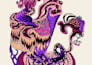 create a custom organic ink line art illustration